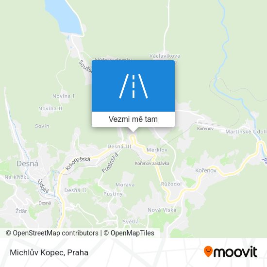 Michlův Kopec mapa