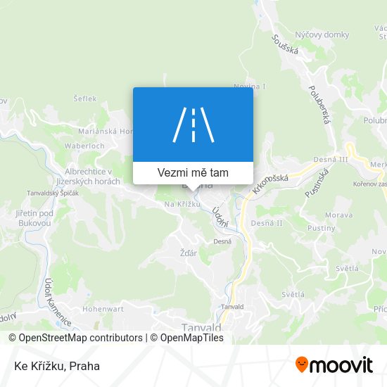Ke Křížku mapa