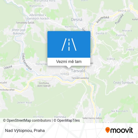 Nad Výtopnou mapa