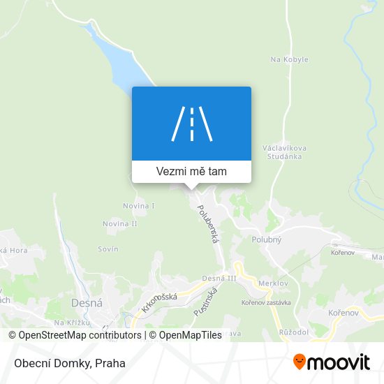 Obecní Domky mapa