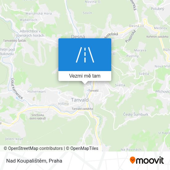 Nad Koupalištěm mapa