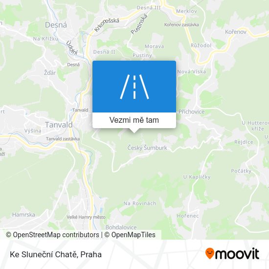Ke Sluneční Chatě mapa