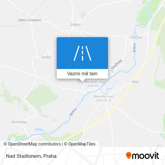 Nad Stadionem mapa