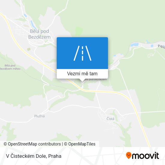 V Čisteckém Dole mapa