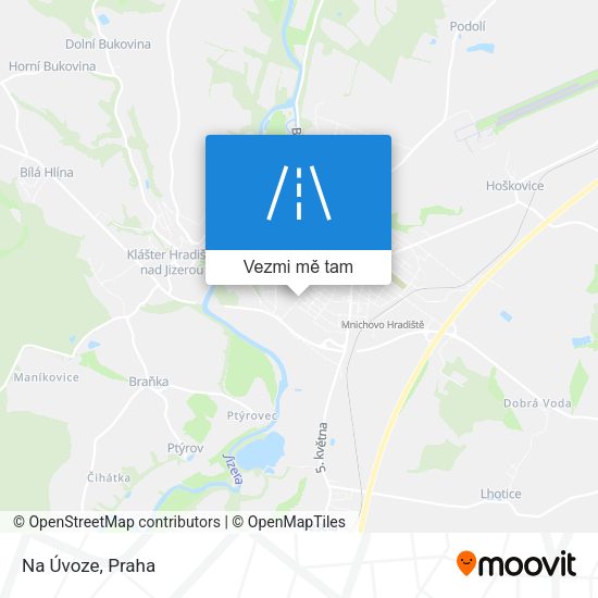 Na Úvoze mapa