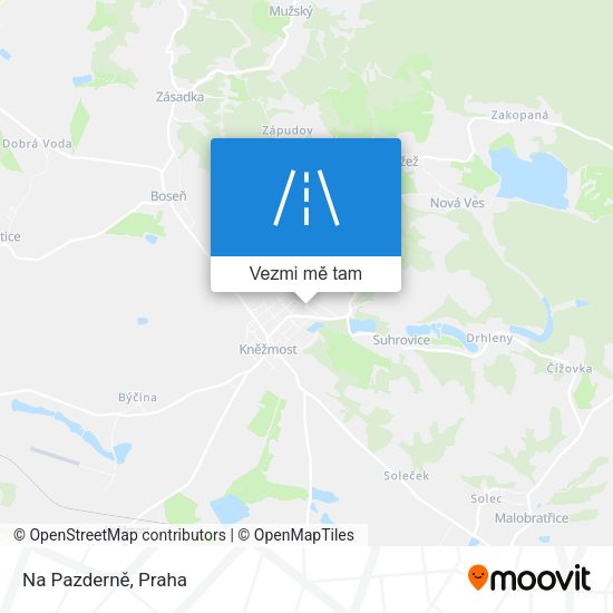 Na Pazderně mapa