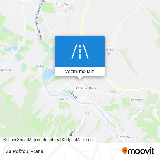 Za Poštou mapa