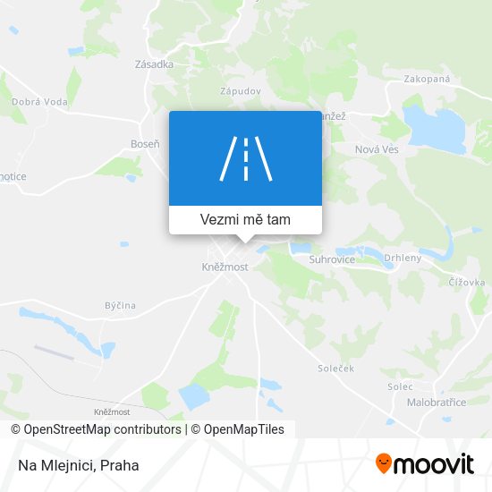 Na Mlejnici mapa