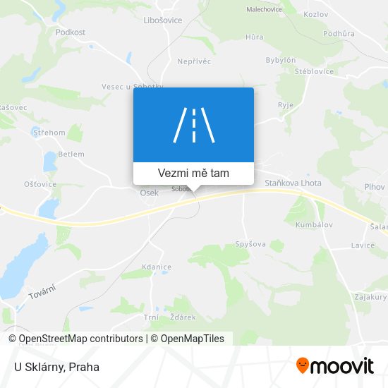 U Sklárny mapa