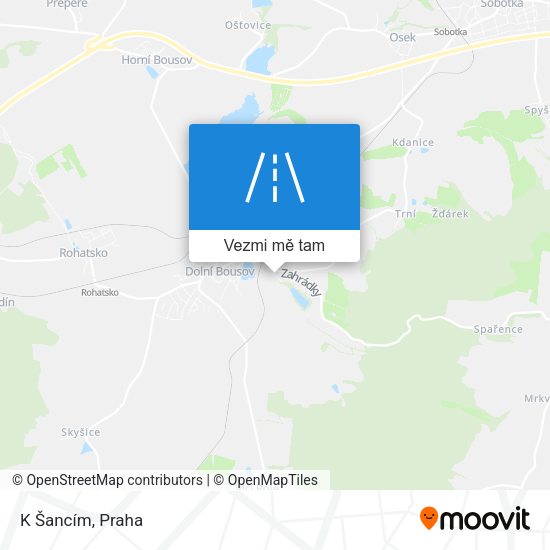 K Šancím mapa
