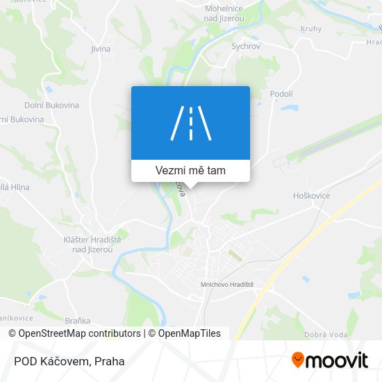POD Káčovem mapa