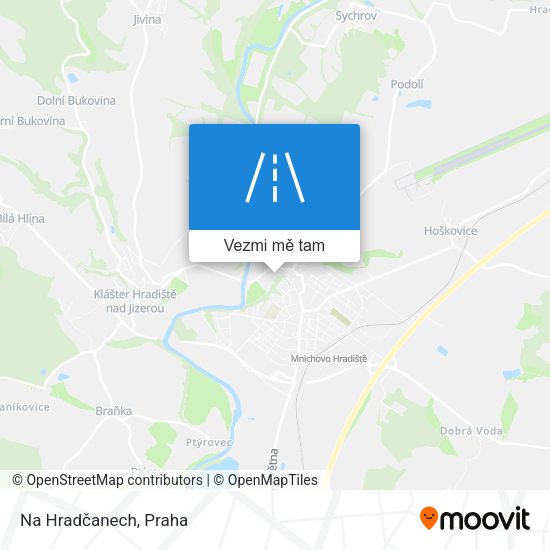 Na Hradčanech mapa