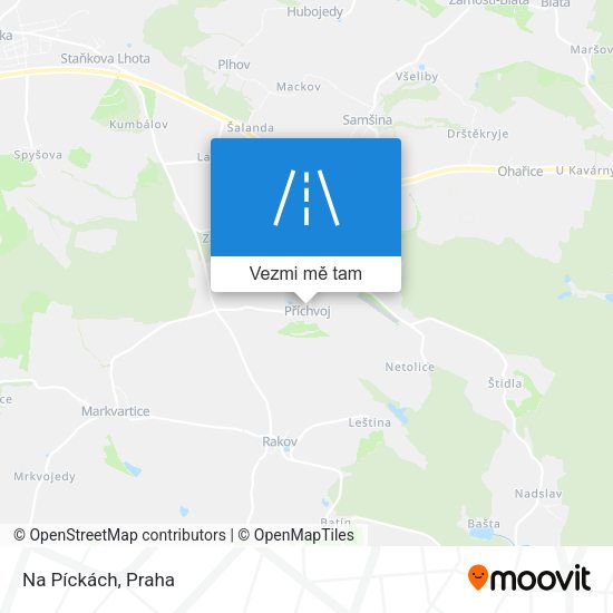Na Píckách mapa