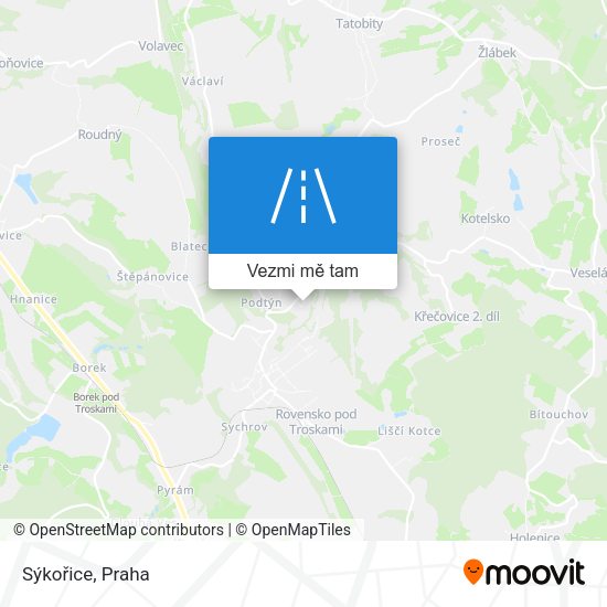 Sýkořice mapa
