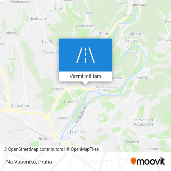 Na Vápeníku mapa