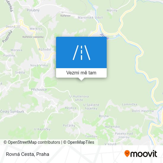 Rovná Cesta mapa