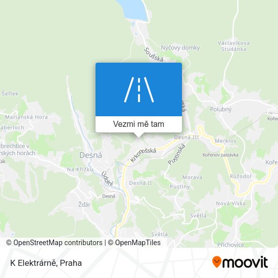 K Elektrárně mapa