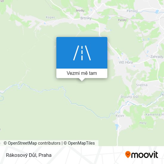 Rákosový Důl mapa