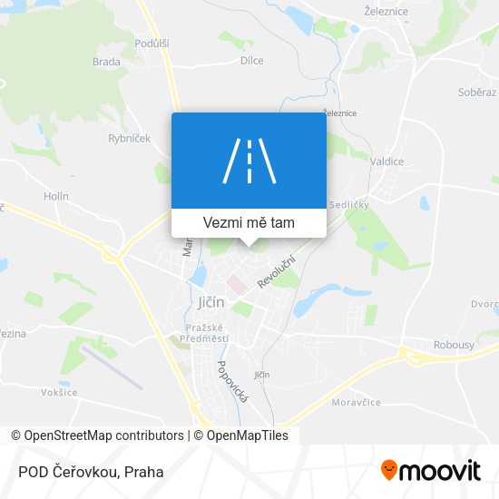 POD Čeřovkou mapa