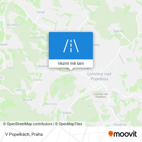 V Popelkách mapa