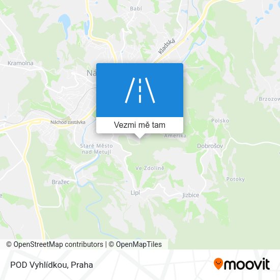 POD Vyhlídkou mapa