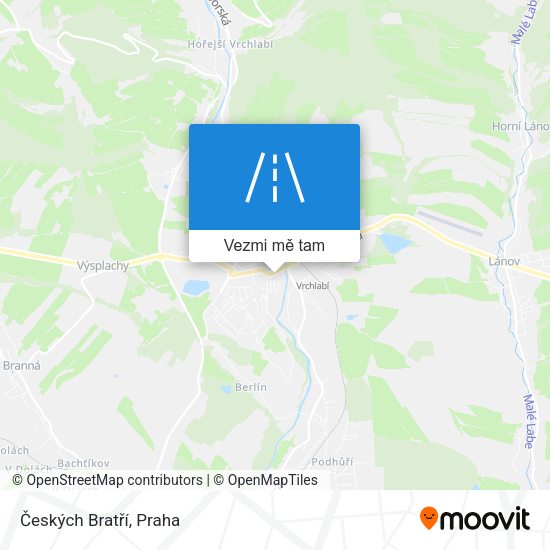 Českých Bratří mapa