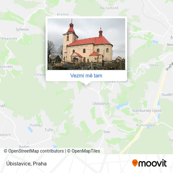 Úbislavice mapa