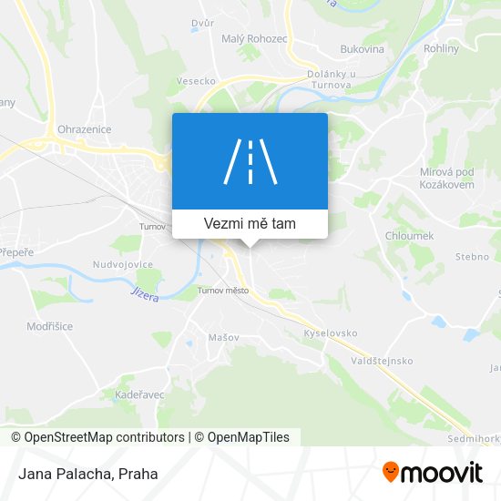 Jana Palacha mapa