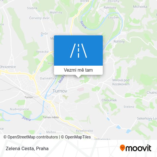 Zelená Cesta mapa