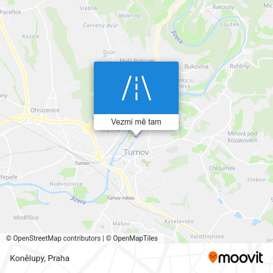 Konělupy mapa