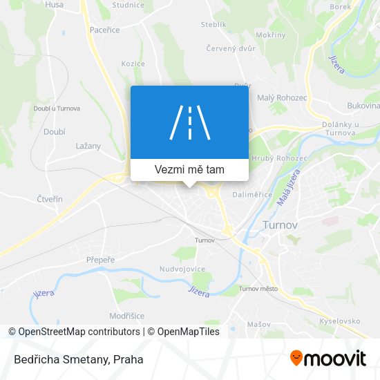 Bedřicha Smetany mapa