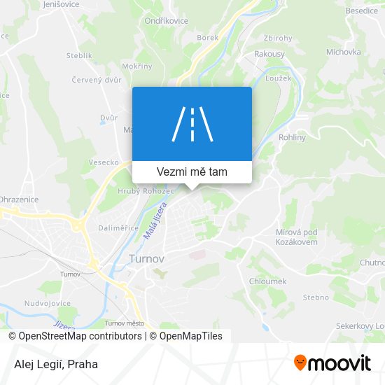 Alej Legií mapa