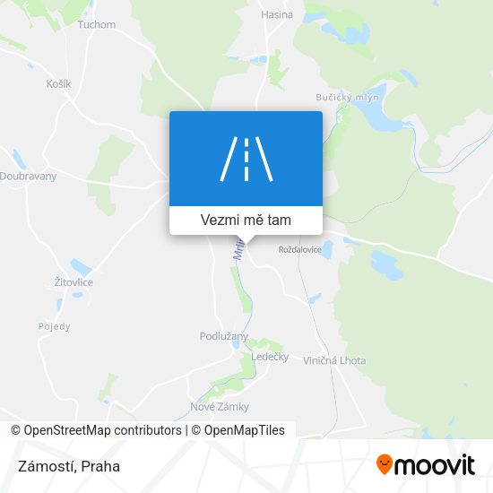 Zámostí mapa