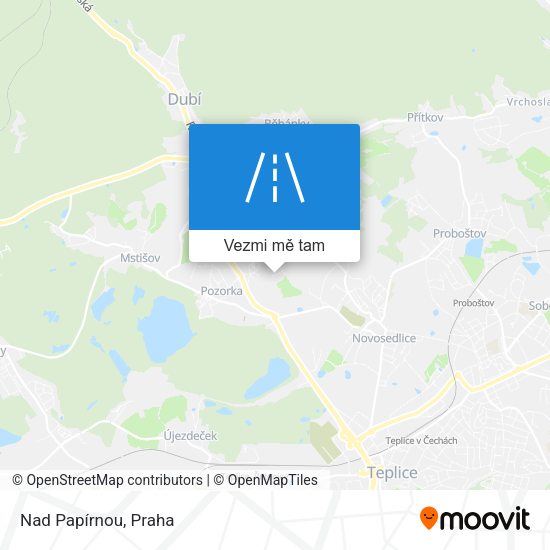 Nad Papírnou mapa