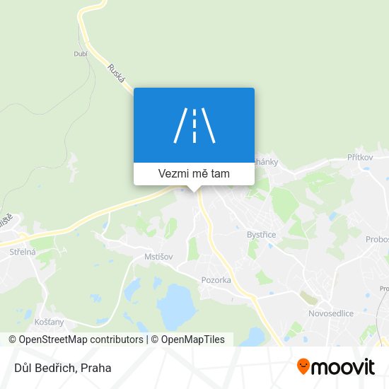 Důl Bedřich mapa