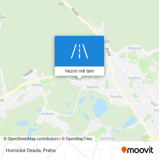 Hornická Osada mapa