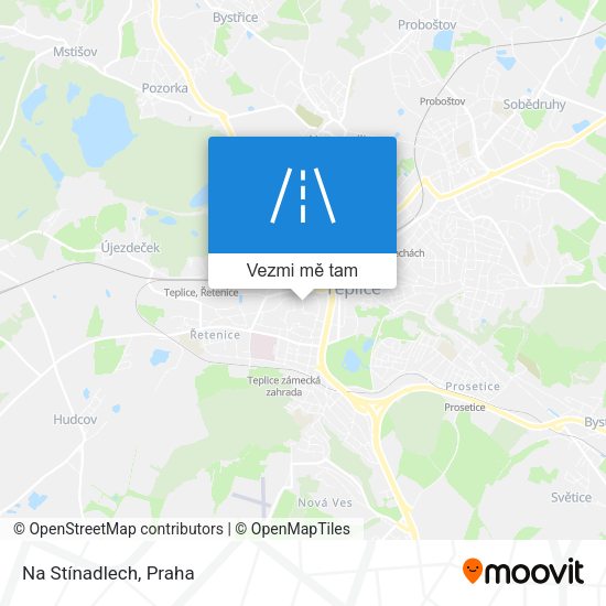 Na Stínadlech mapa