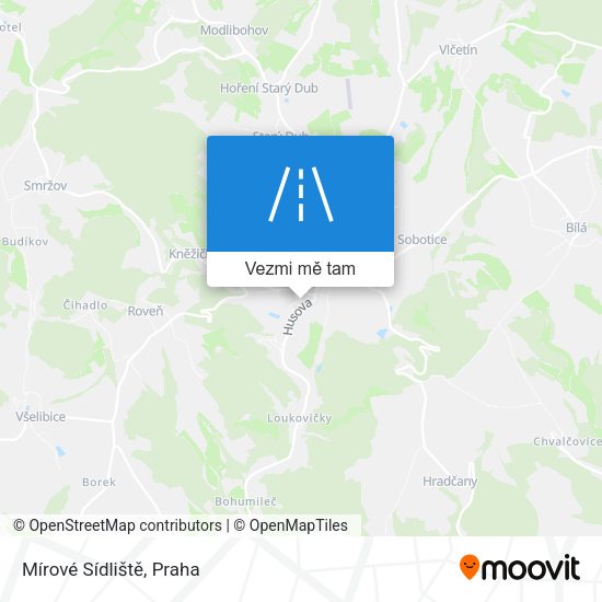 Mírové Sídliště mapa