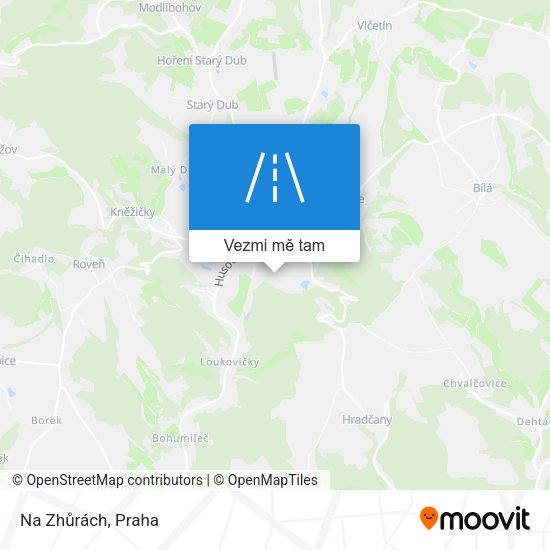 Na Zhůrách mapa