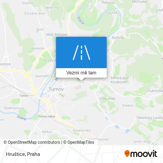 Hruštice mapa