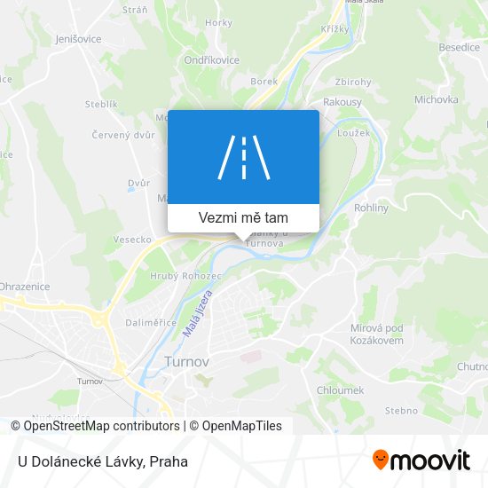 U Dolánecké Lávky mapa