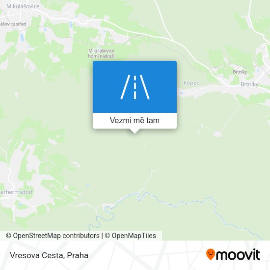 Vresova Cesta mapa