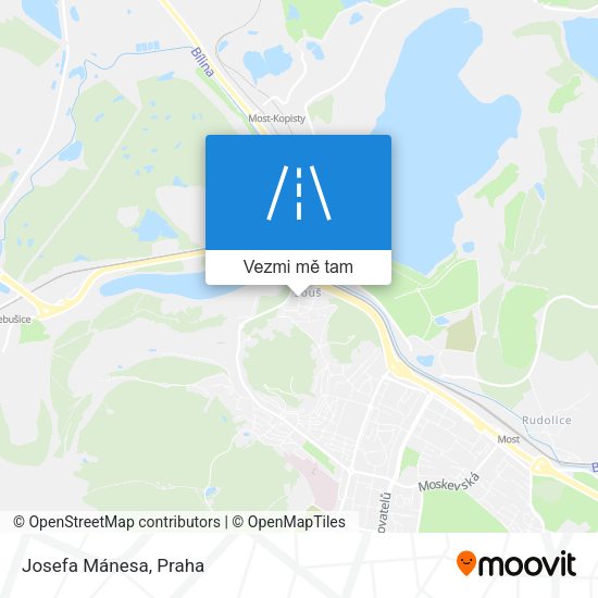Josefa Mánesa mapa