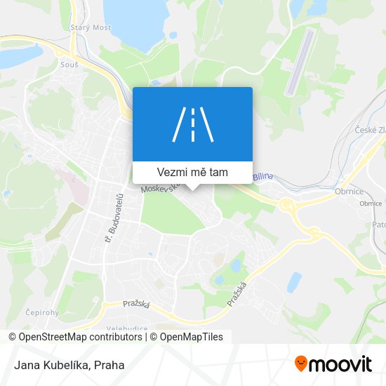 Jana Kubelíka mapa