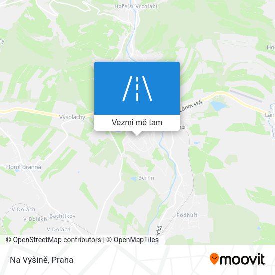 Na Výšině mapa