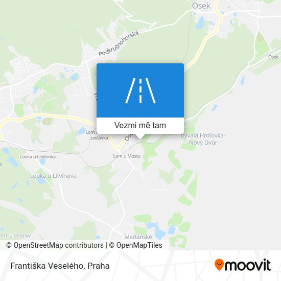 Františka Veselého mapa