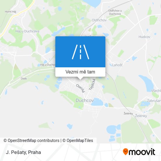 J. Pešaty mapa