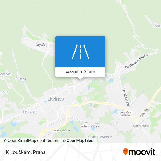 K Loučkám mapa