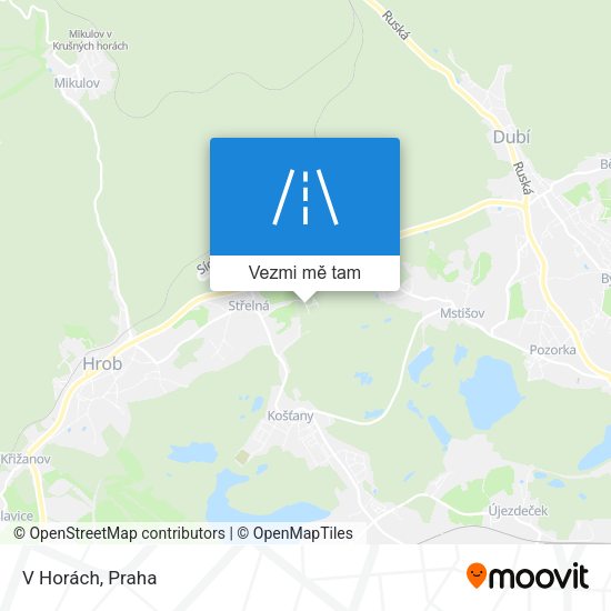 V Horách mapa