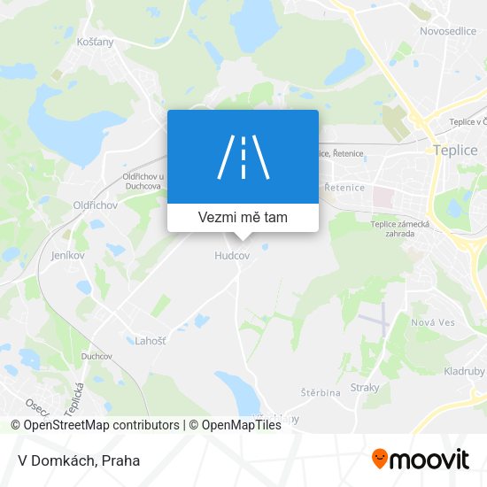 V Domkách mapa